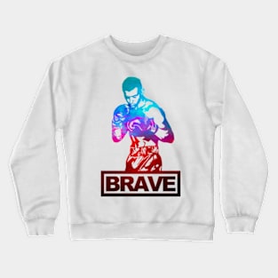 Brave Boxer Splash Colors Crewneck Sweatshirt